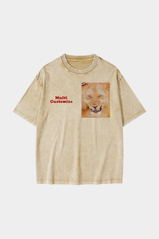 LION KING IN A MOSAIC FILTER DROP SHOULDER TEE
