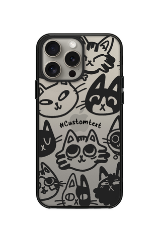 CATS HEAD FULL COVERAGE PHONE CASE FOR iPhone