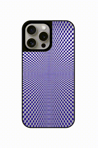 WARPED CHECKER INTO A CROSS MIRROR PHONE CASE FOR iPhone