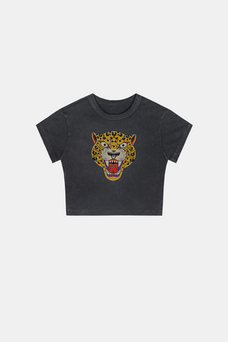 COMIC STYLE FEROCIOUS LEOPARD SLIM FIT BABY TEE