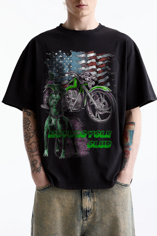 U.S. MOTORCYCLE CLUB WASHED OVERSIZED TEE