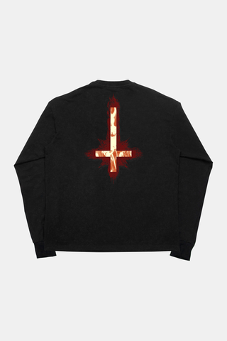 HOLY CROSS WITH FLAMES VINTAGE