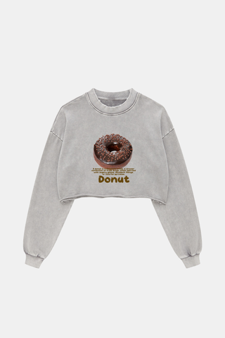 DONUT SERIES LONG SLEEVE CROP TOP