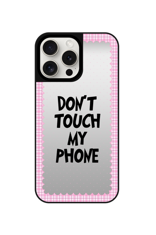 PINK GINGHAM EDGE MIRROR PHONE CASE FOR iPhone