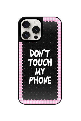 PINK GINGHAM EDGE MIRROR PHONE CASE FOR iPhone