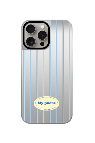 GAMA BLUE STRIPES MIRROR PHONE CASE FOR iPhone