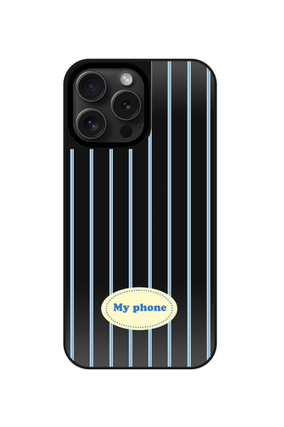 GAMA BLUE STRIPES MIRROR PHONE CASE FOR iPhone