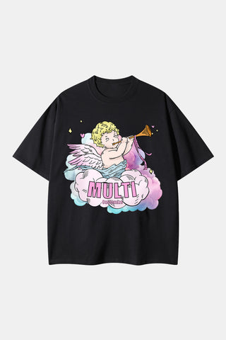 FAIRY CHILD PLAY THE HORN DROP SHOULDER OVERSIZED TEE