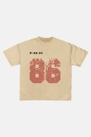 OLD SCHOOL PLAYER NUMBER OVERSIZED TEE