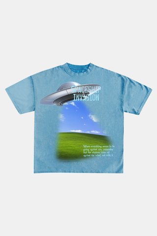 UFO SINGULAR GLOW PHOTO FRAME OVERSIZED TEE