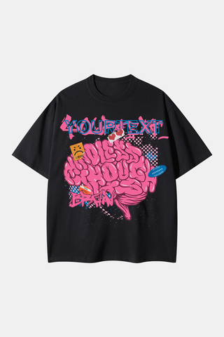 MINDLESS THOUGHTS DROP SHOULDER OVERSIZED TEE