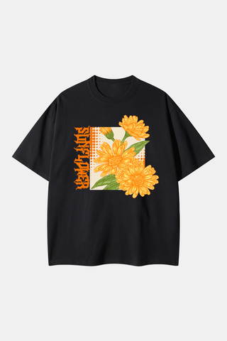 SUNFLOWER DROP SHOULDER STREETWEAR OVERSIZED TEE