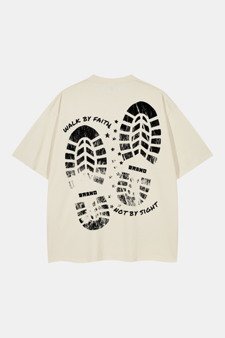 BOOTS FOOTPRINT DROP SHOULDER OVERSIZED TEE