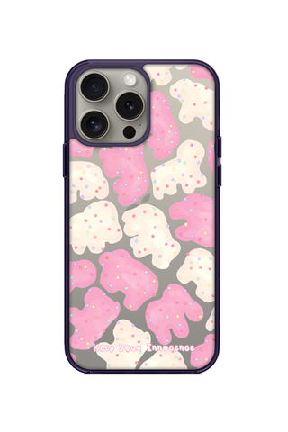 PINK AND WHITE LITTLE PIECES PHONE CASE FOR iPhone