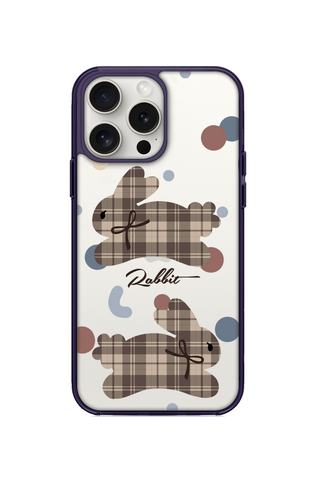 GINGHAM BUNNY SHAPE PHONE CASE FOR iPhone