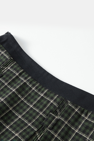 Pleated Mini Skirt In Multi Check