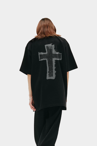 MASSIVE HOLY CROSS DROP SHOULDER  OVERSIZED TEE